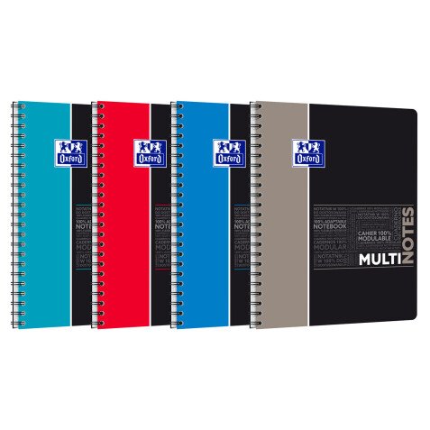 Multinotes Oxford etudiant integrale 4 trous 245x310 160p optik p. ligne 7mm+tag polypro assorti