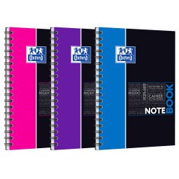 Cahier spirale Oxford Etudiants Notebook 19 x 25 cm grands carreaux 160 pages