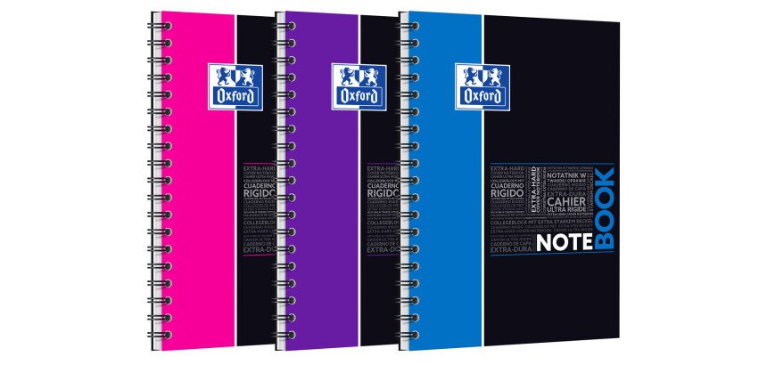 Cahier spirale Oxford Etudiants Notebook 19 x 25 cm grands carreaux 160 pages