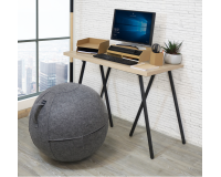 Siège ballon ergonomique Unilux diamètre 65 cm ergo sphere feutrine gris