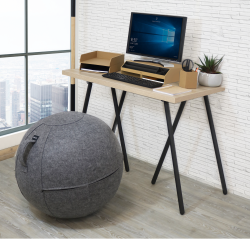 Siège ballon ergonomique Unilux diamètre 65 cm ergo sphere feutrine gris