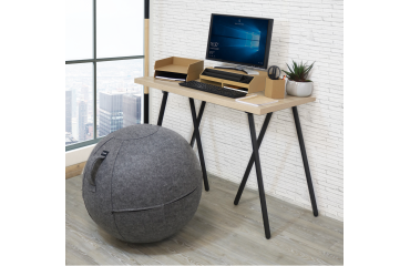 Siège ballon ergonomique Unilux Ø 65 cm Unilux Ergo Sphere en feutrine, gris