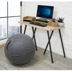 Siège ballon ergonomique Unilux diamètre 65 cm ergo sphere feutrine gris