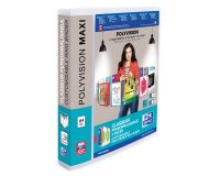 Classeur Oxford polyvision maxivision a4xl dos 40mm 4 anneaux couverture polypro incolore