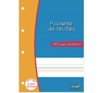 Etui de feulles simples Oxford serpodile perforees 210x297 100p seyes 2mm à carreaux