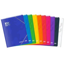 Cahier Easybook Oxford extra large agrafe 240x320 96pages seyes assorti