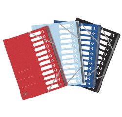 Trieur standard Oxford a4 12 positions couverture carte assortis