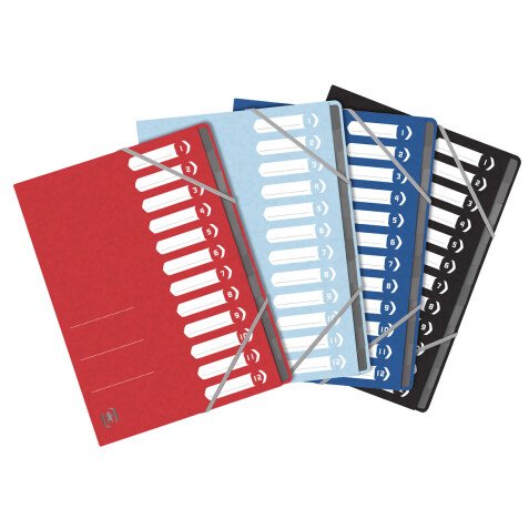 Trieur standard Oxford a4 12 positions couverture carte assortis