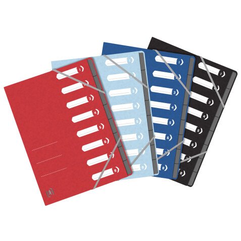 Trieur standard Oxford a4 8 positions couverture carte assortis