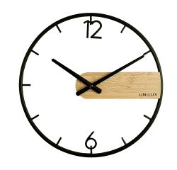 Pendule circle noir/bambou