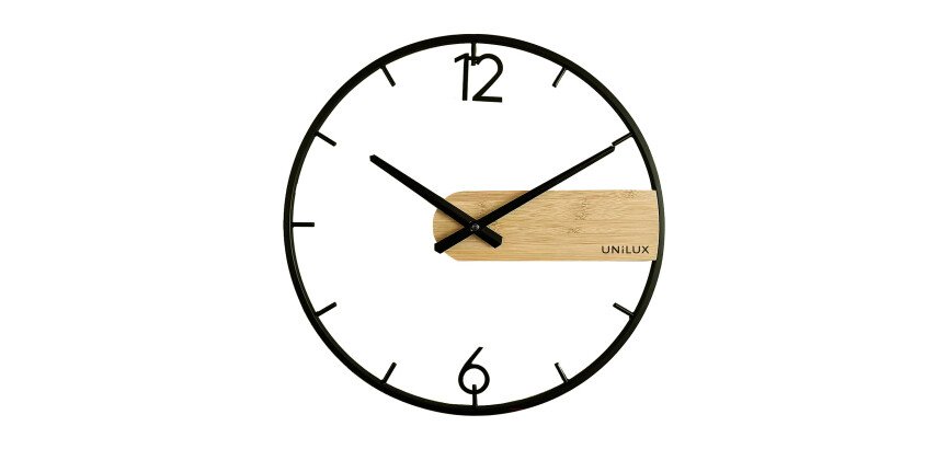 Pendule Circle Noir/bambou