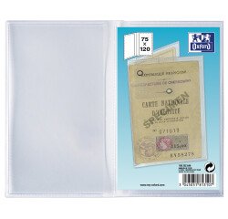 Etui carte identite 7,5x12 pvc 20/100ème incolore