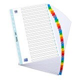 Intercalaires numeriques a4 31 positions colore 170g blanc