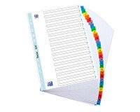 Intercalaires numeriques a4 31 positions colore 170g blanc