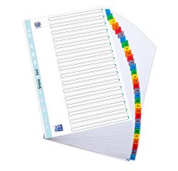 Intercalaires numeriques a4 31 positions colore 170g blanc