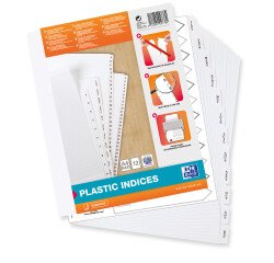 Intercalaires mensuels a4+ 12 positions pvc 19/100 blanc