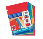 Intercalaires neutres 24x32 6 positions carte lustree 225g assorti