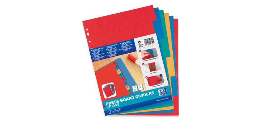 Intercalaires neutres 24x32 6 positions carte lustree 225g assorti