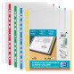 Pochettes perforées A4 avec bande colorée, PP, 0,09 m