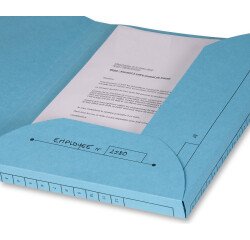 Lot de 25 sous dossier Oxford ultimate 2rabats a4 kraft bleu