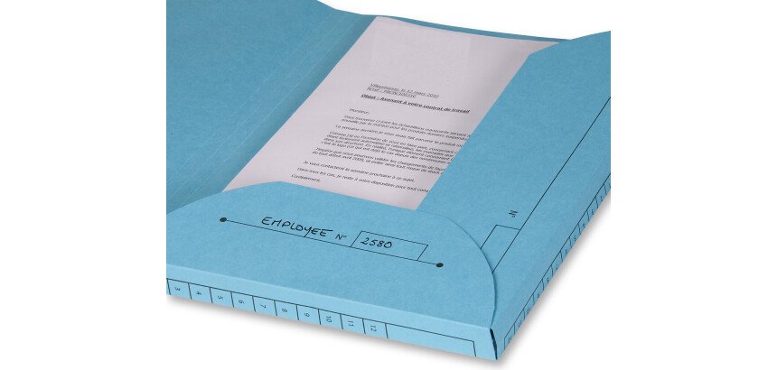 Lot de 25 sous dossier Oxford ultimate 2rabats a4 kraft bleu