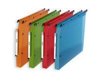 Boite de 10 dossier suspendu armoire Elba pp design a4 fond 30mm capacité 350 feuilles couverture polypro coloris assortis