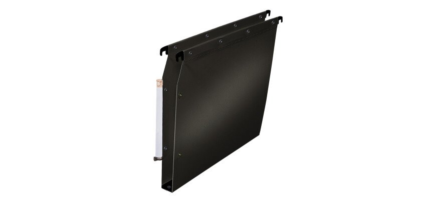 Boite de 10 dossiers suspendus armoire Elba PP Ultimate A4 fond 30mm capacité 350 feuilles couverture polypro noir