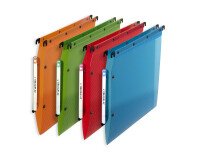 Boite de 10 dossier suspendu armoire Elba pp design a4 fond v capacité 100 feuilles couverture polypro coloris assortis