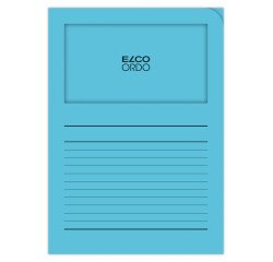 Boite de 100 pochettes-coin Elco ordo classico 22x31cm papier épaisseur 120g bleu pastel