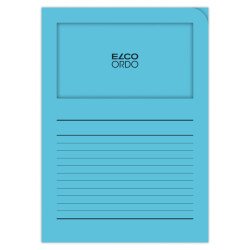 Boite de 100 pochettes-coin Elco ordo classico 22x31cm papier épaisseur 120g bleu pastel