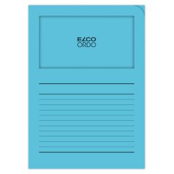 Boite de 100 pochettes-coin Elco ordo classico 22x31cm papier épaisseur 120g bleu pastel