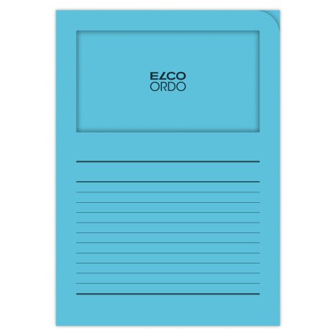 Boite de 100 pochettes-coin Elco ordo classico 22x31cm papier épaisseur 120g bleu pastel