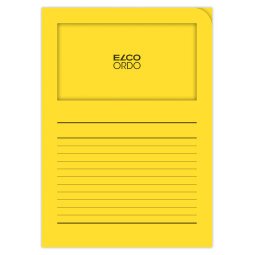 Boite de 100 pochettes-coin Elco ordo classico 22x31cm papier épaisseur 120g jaune