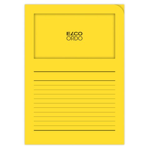 Boite de 100 pochettes-coin Elco ordo classico 22x31cm papier épaisseur 120g jaune