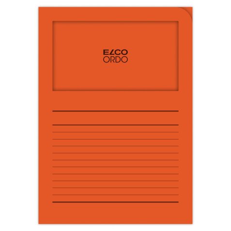 Boite de 100 pochettes-coin Elco ordo classico 22x31cm papier épaisseur 120g orange