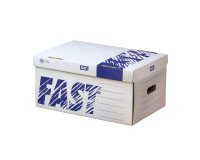 5 conteneur d'archivage Fast couv. manu blanc/bleu