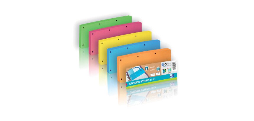 Intercalaires neutres duo 240x105 carte forte 160g bleu