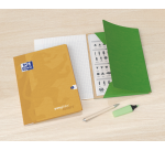 Cahier Easybook kraft Oxford agrafe 240x320 96pages seyes assorti