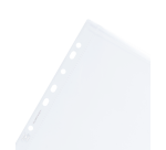 Sachet de 6 pochettes perforées Oxford à velcro® a4 polypro lisse épaisseur 20/100ème incolore