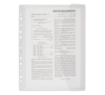 Sachet de 6 pochettes perforées Oxford à velcro® a4 polypro lisse épaisseur 20/100ème incolore