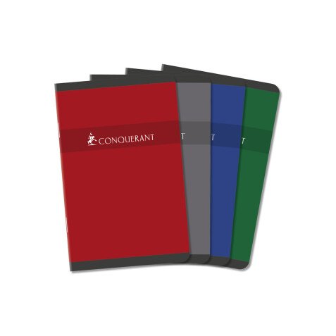 Carnet Conquerant 7 agrafe 90x140 96p 70g q5/5 assorti