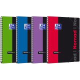 Cahier Oxford etudiants nomadbook a4+ petits carreaux 5mm 160 pages reliure spirale couverture polypro coloris assortis