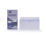 Lot 50 enveloppes Oxford 110x220  auto adhesive - blanc