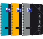 Cahier Oxford Etudiants Nomadbook B5 petits carreaux 5mm 160 pages reliure spirale couverture polypro coloris assortis