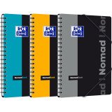 Cahier Oxford etudiants nomadbook b5 petits carreaux 5mm 160 pages reliure spirale couverture polypro coloris assortis