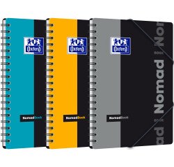 Cahier Oxford Etudiants Nomadbook B5 petits carreaux 5mm 160 pages reliure spirale couverture polypro coloris assortis