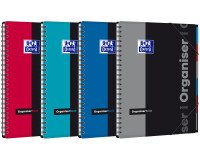 Cahier Oxford etudiants organiserbook a4+ petits carreaux 5mm 160 pages reliure spirale couverture polypro coloris assortis