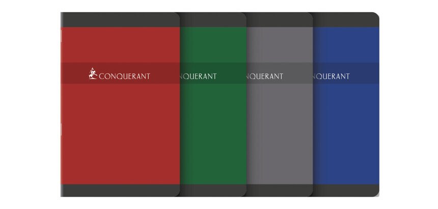 Carnet Conquerant 7 agrafe 110x170 96p 70g q5/5 assorti