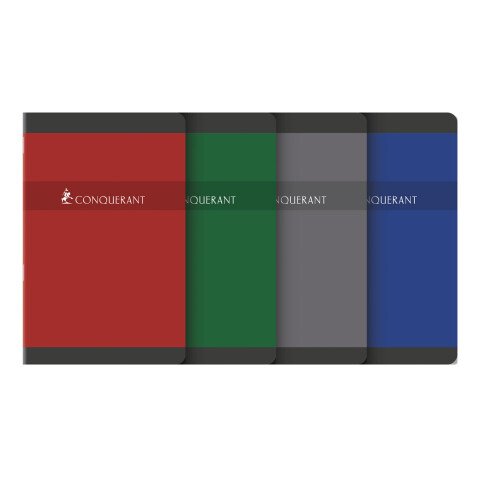 Carnet Conquerant 7 agrafe 110x170 96p 70g q5/5 assorti