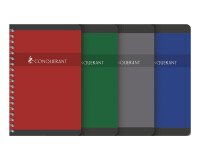 Carnet Conquerant 11x17cm petits carreaux 5mm 180 pages reliure spirale couverture carte recyclée coloris assortis